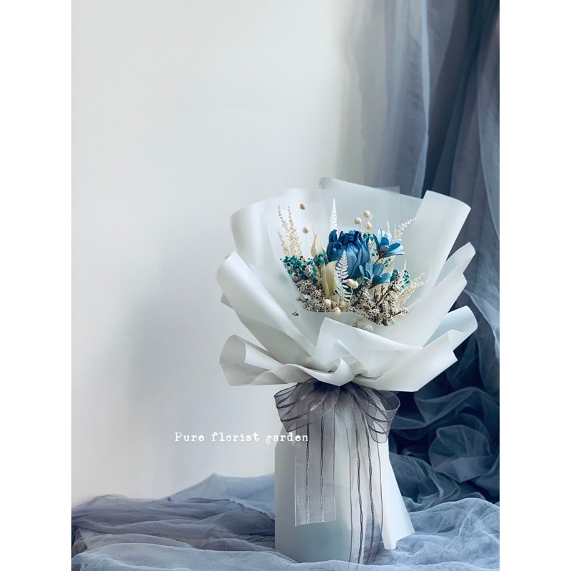 Pure Floral Garden 質感鬱金香花束 鬱金香 文青花束 乾燥花束 永生花束 畢業花束 畢業禮物 謝師禮 蝦皮購物