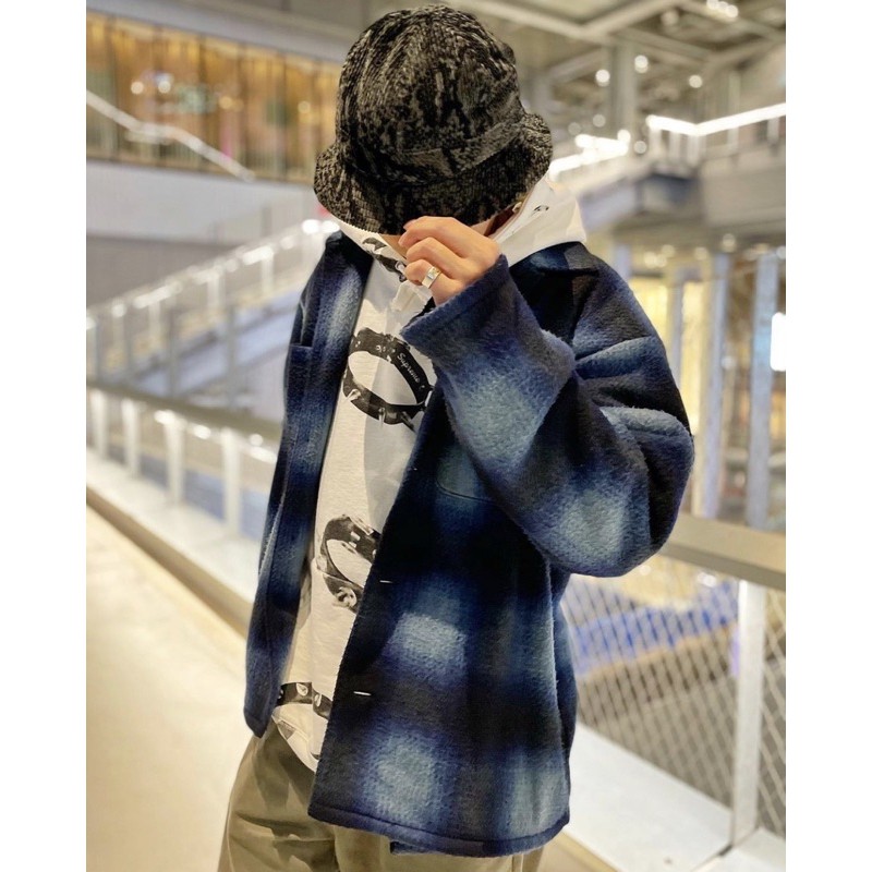 Supreme  Shadow plaid fleece shirt