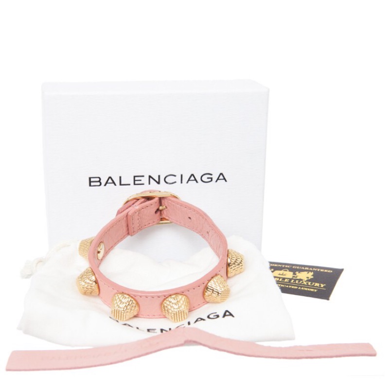 BALENCIAGA Pink Giant Stud Bracelet M號 手環 粉色