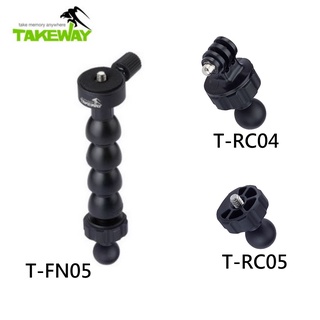 [快速出貨] TAKEWAY T-FN05 蛇頸延長桿 T-RC04 運動攝影機專用快拆板 T-RC05