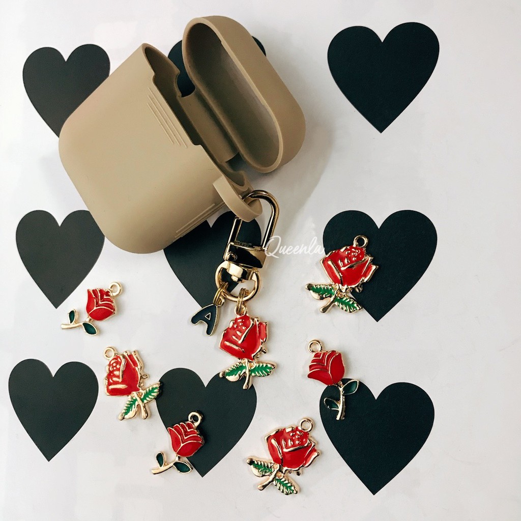 紅玫瑰🌹韓ins氣質款  合金吊飾配件 airpods耳機保護套配件 鑰匙圈