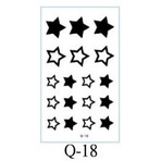 1 Q 星星 五角星 幾何圖形 表演造型 紋身貼紙 能貼在 安全帽 汽機車上 口罩皮膚陶器金屬玻璃