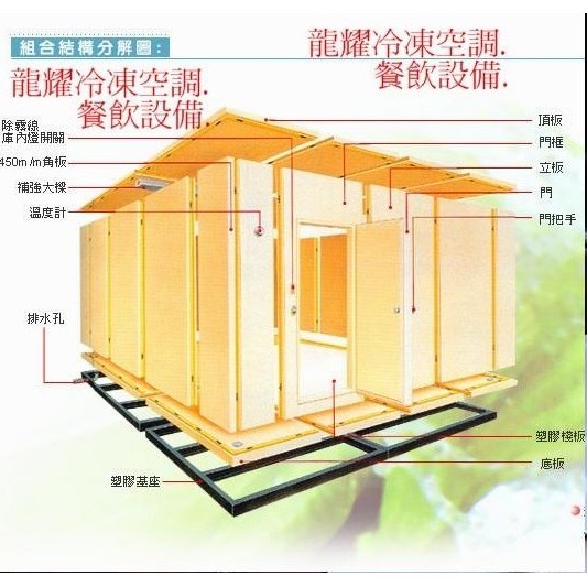 高雄龍耀電器行 冷凍空調.餐飲設備~組合式拼裝庫、組合式冷凍庫、冷藏庫板.坪裝凍庫