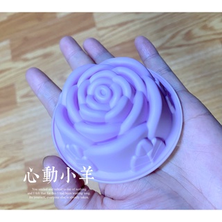 心動小羊^^.diy手工皂模具供應單孔玫瑰花矽膠手工皂模 皂模 巧克力模蠟燭模