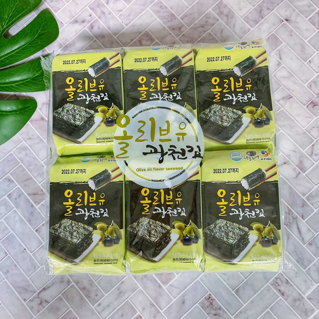 【疲老闆】韓國 經典原味海苔 6入 19.2g 袋 原味海苔 海苔 薄鹽海苔  麻油海苔 即食