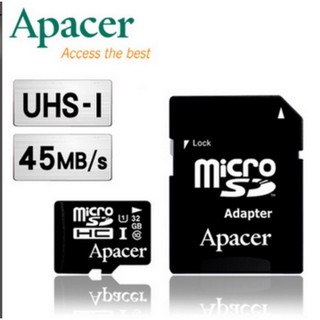 Apacer 32GB 記憶卡 UHS-I Class10 45MB/s傳輸 附轉卡