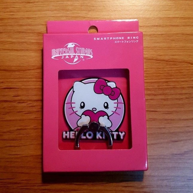 日本大阪環球影城 凱蒂貓 Hello Kitty 手機背貼指環扣