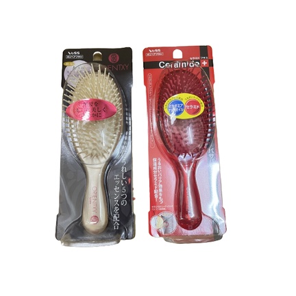 酷嚕嚕 日本製 VeSS Ceramide雙效保濕護髮梳 梳子 髮梳 紅色 小圓梳