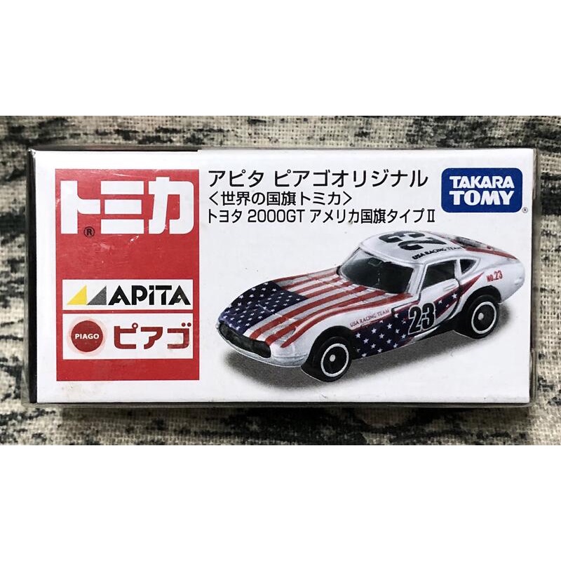 《GTS》純日貨TOMICA 多美小汽車APITA 限定 美國2 2000GT 世界國旗車 895138