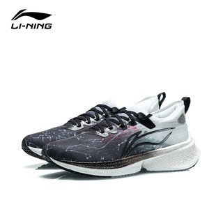 【LI-NING 李寧】飛電Discovery反光一體織穩定競速男子慢跑鞋 黑色(ARMR005-2)