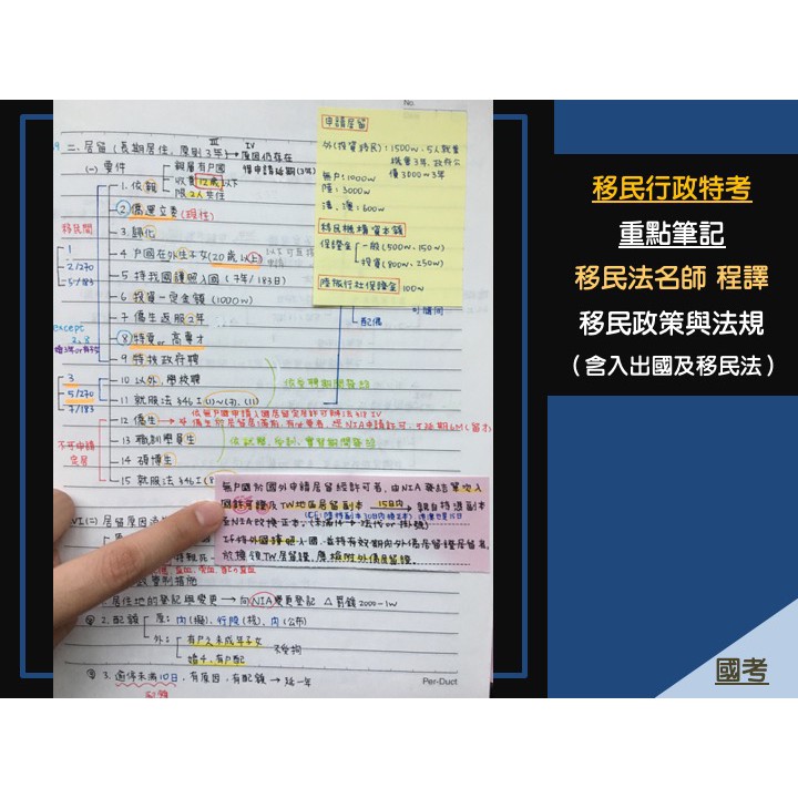 100 移民法筆記 移民法名師程譯 移民政策與法規 含入出國及移民法 書橘 蝦皮購物