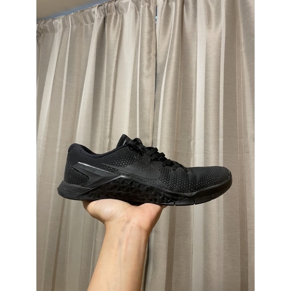 8.5成新 女用 24.5cm UK6 Nike Metcon 4 健身鞋 重訓鞋 二手 ah7453-001 黑