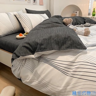 關注有禮#床包組 舒柔棉床包 輕奢ins簡約純棉床上四件套 100全棉北歐風床單三件套 夏季被套 床笠熱賣床包#千千百貨