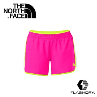 【THE NORTH FACE 女 FLASHDRY快排短褲螢光粉/白/日光黃】A7H1/簡單/透氣/越野/跑/悠遊山水