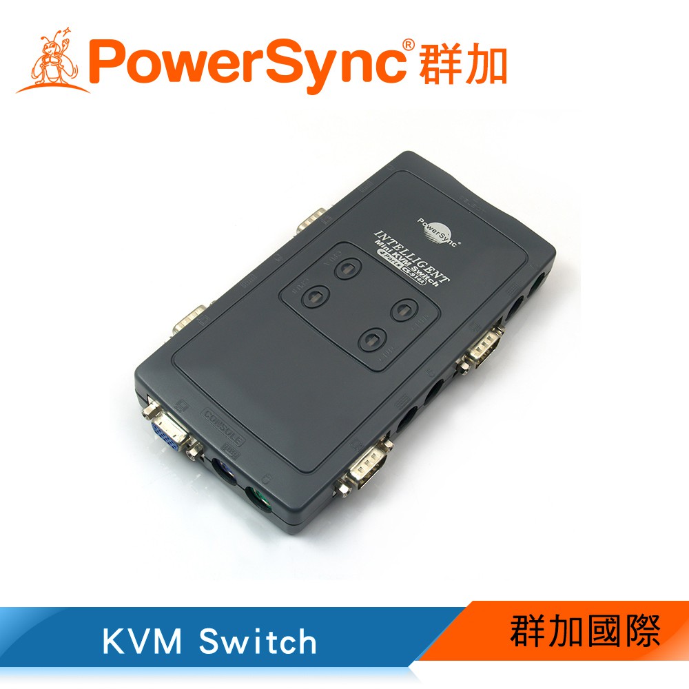 【福利品】群加 Powersync 四埠Mini KVM switch (CS-914A)