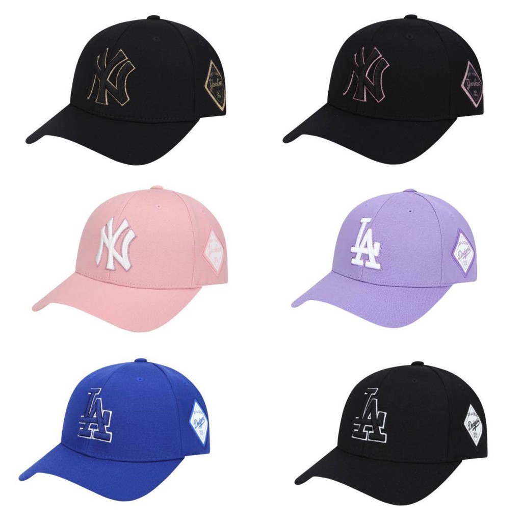 Ysm韓國 Mlb Korea 棒球帽帽子ny La 洋基刺繡ny洋基白色黑色32cp 蝦皮購物