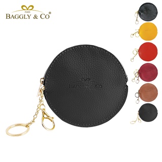 【BAGGLY&CO】質感真皮圓形零錢包 (多色) 零錢包 真皮 圓形零錢包 真皮圓形零錢包 扁包 扁圓包