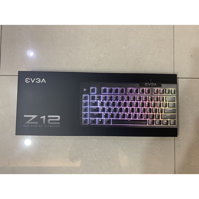 全新未拆封 未註冊EVGA Z12薄膜式鍵盤/有線/中文/專用媒體鍵/防潑水/RGB/一張訂單限一組台北可面交