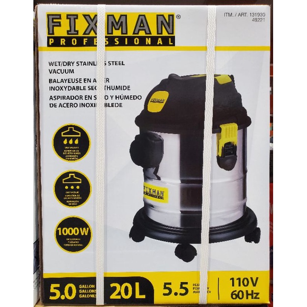 【小如的店】COSTCO好市多代購~FIXMAN 乾濕兩用吸塵器(容量19公升) 131930