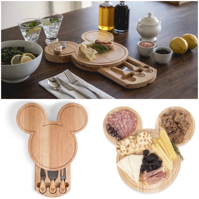 🌈現貨✨美國 迪士尼 正版 米奇 米老鼠 起司盤 起司板 乳酪盤 實木 砧板 木盤 餐具 餐盤