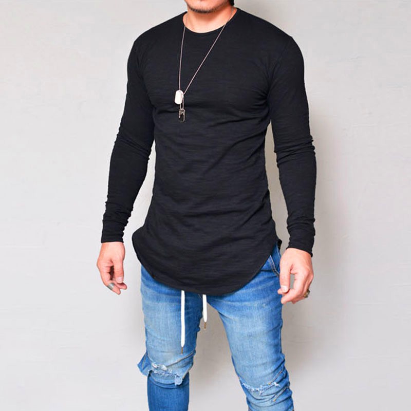 longline slim fit t shirt