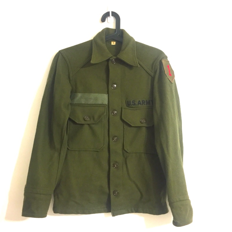 ［Good Thing/古新好物］美軍公發M-1951 OG-108墨綠色羊毛襯衫式外套近全新極稀有小尺寸XS 公發元年