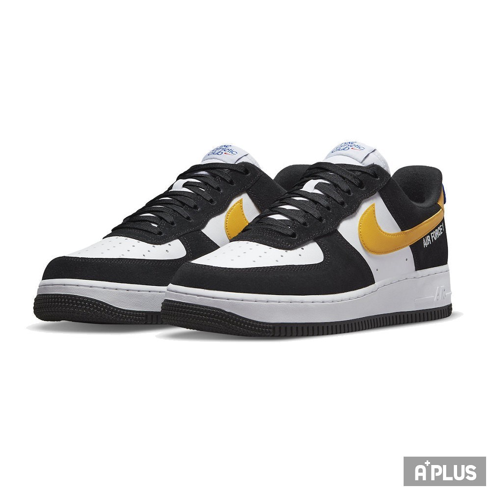 NIKE 男 休閒鞋 AIR FORCE 1 07 LV8 經典 復古 穿搭 黑白黃 空軍一號 - DH7568-002