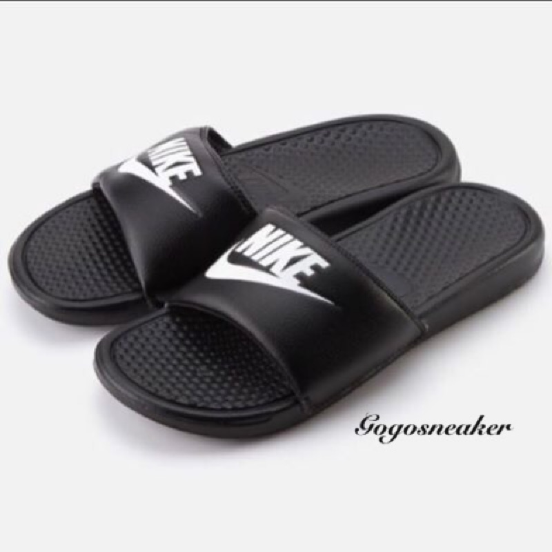 特價 ！ Nike Benassi Swoosh  拖鞋 GD 黑色 勾勾 343880-090