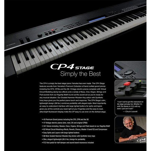 造韻樂器音響- JU-MUSIC - YAMAHA CP-4 CP4 STAGE 數位鋼琴 電鋼琴 88鍵 原木琴鍵