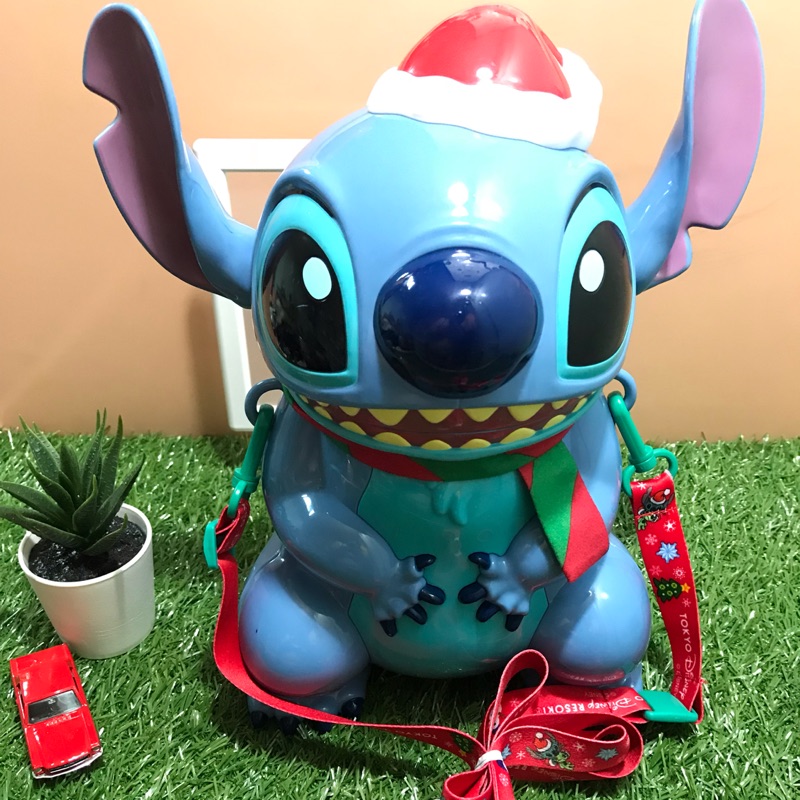 🐻聖誕限定【絕版老物】東京迪士尼樂園 星際寶貝 史迪奇 爆米花桶  聖誕款 🎄