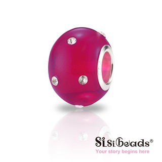 Sisibeads 純銀手鍊 適PANDORA 潘朵拉 Beads 純銀珠飾 璀璨水晶 櫻桃粉透晶鑽 現貨代購荷蘭品牌