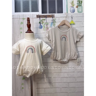 現貨春夏新品嬰兒寶寶韓版彩虹包屁衣💕