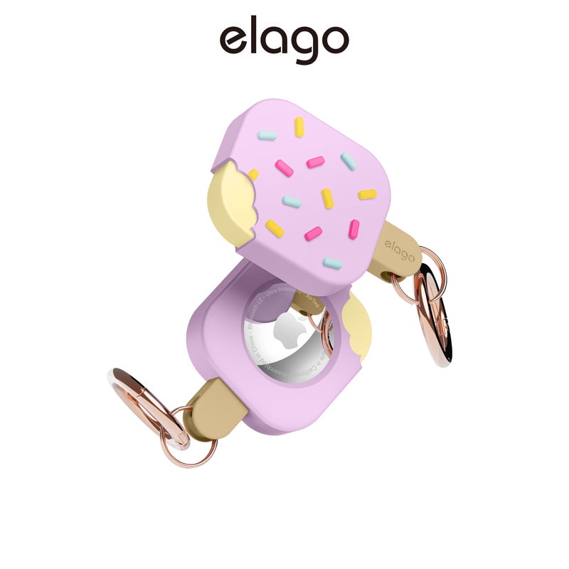 [elago] Apple AirTag Ice cream 保護套 (附鑰匙扣)
