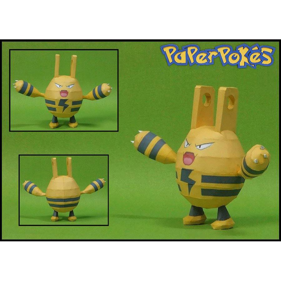 寶可夢_電擊怪 立體紙模型 手工DIY 3D 摺紙 折紙 紙製品 神奇寶貝 口袋妖怪