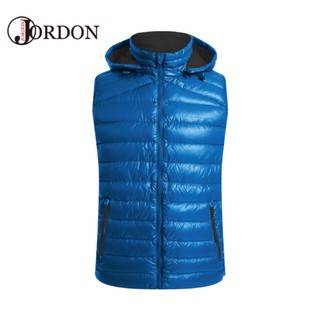 【JORDON 橋登 男 輕羽絨背心《湛藍》】0171/羽絨背心/羽絨衣/保暖背心/戶外/登山/悠遊山水