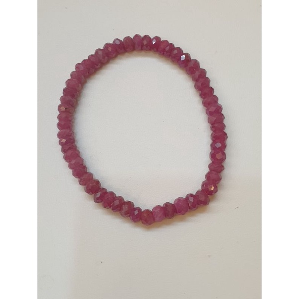《阿紫水晶》天然紅寶石盤刻手珠