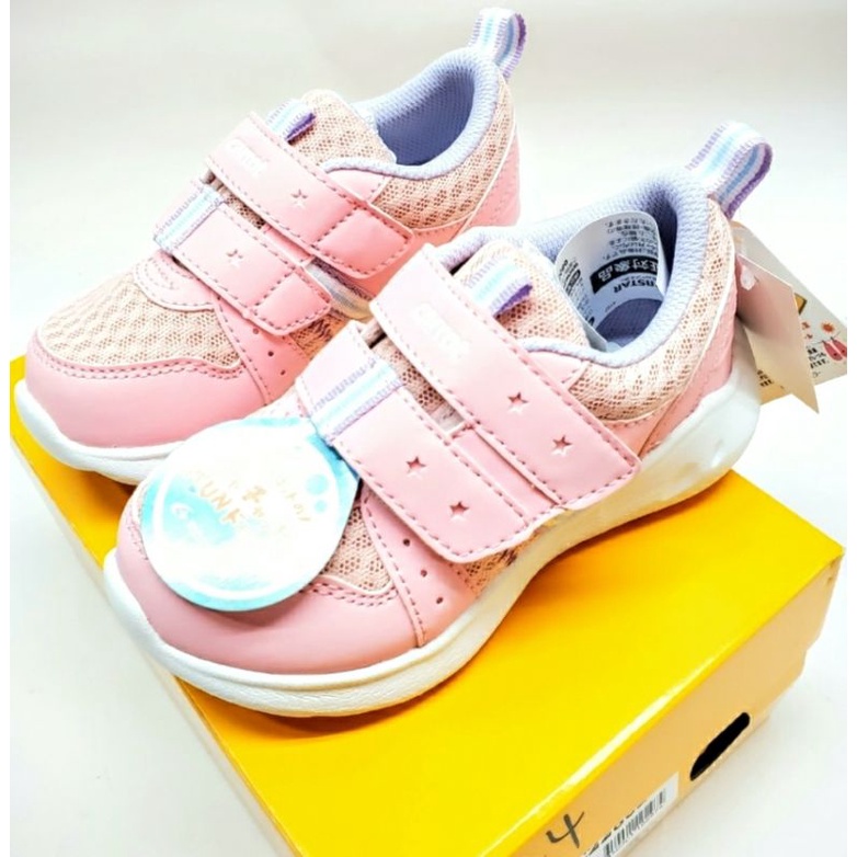 日本品牌月星 MOONSTAR 女童兒童運動休閒鞋 (t5r4 CRC22852 淺粉 t5t)