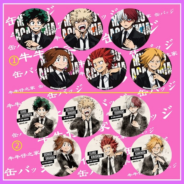 我的英雄學院 胸章 徽章 綠谷出久 爆豪勝己 轟焦凍 麗日御茶子 切島銳兒郎 上鳴電氣 動漫