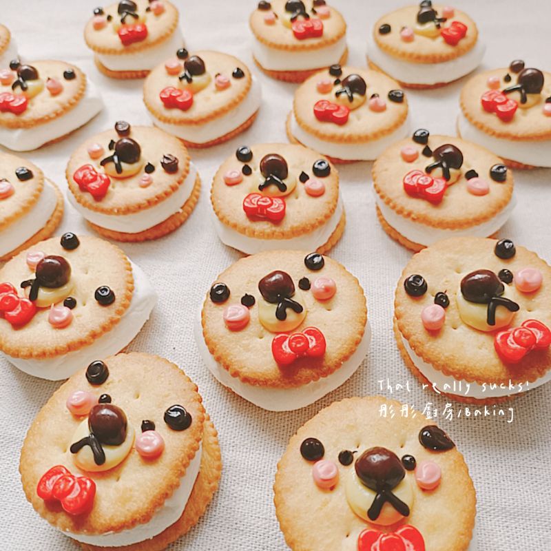 彤彤廚房/Baking 乖乖熊烤棉花糖餅乾：婚禮小物/二進 生日分享 桌上禮 聖誕節 幼稚園生日 開幕小點心