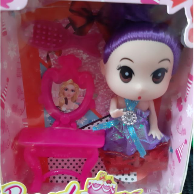 兒童玩具      換裝小芭比娃娃  3.5寸迷糊娃娃+化妝台組合  16cm娃娃
