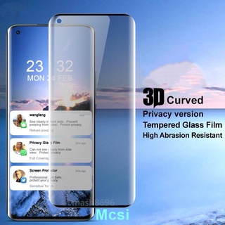 【Mcsi】曲面防窺玻璃保護貼 邊膠Oppo Reno 3 4 5 6 7 Pro Find X2 X3 Pro NEO