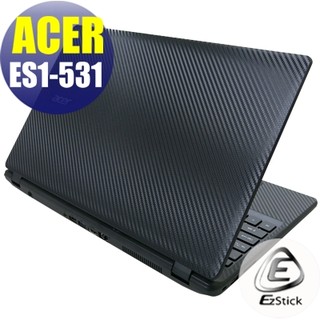 【Ezstick】ACER Aspire ES1-531 Carbon黑色立體紋機身貼 (含上蓋、鍵盤週圍) DIY包膜