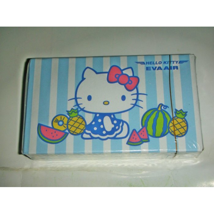 aaL皮商旋.(企業寶寶公仔娃娃)全新未拆封EVA AIR長榮航空Hello Kitty凱蒂貓/水果造型撲克牌!