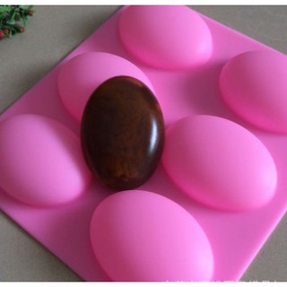 6連 薄 鵝蛋 矽膠橢圓形 蛋糕模 鵝蛋模 具 手工皂模 肥皂模 雞蛋模