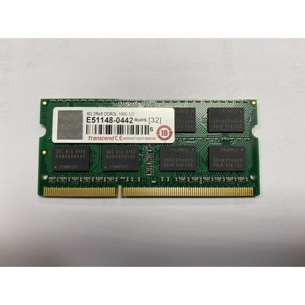 創見 8GB DDR3-1600 筆記型記憶體 (1.35V 低電壓)