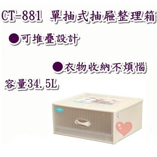 《用心生活館》臺灣製造 34.5L 雙抽式 尺寸 50.9*45.5*23.1cm 抽屜整理箱 CT881