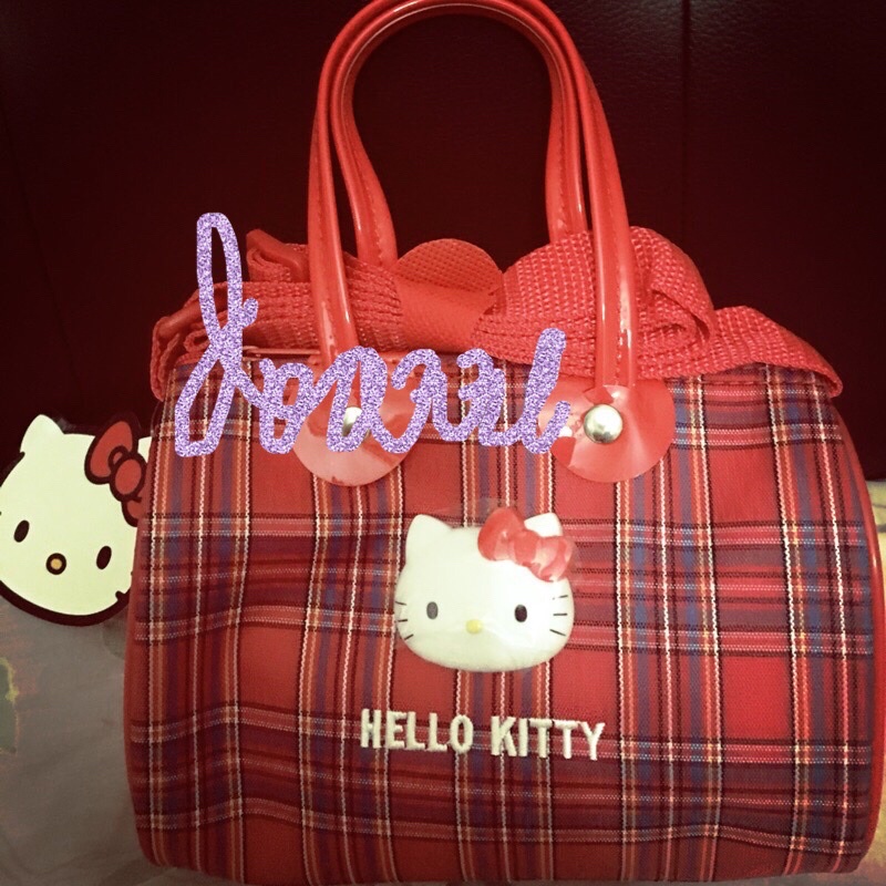 北海道限定～Hello Kitty 側背包～蘇格蘭風～（全新，有吊牌～）