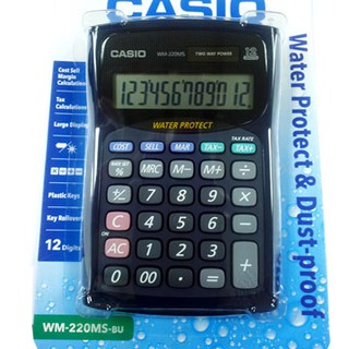 CASIO卡西歐防水防塵12位數計算機WM-220BM-BU
