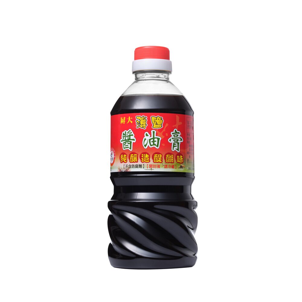 屏科大純釀造薄鹽醬油膏560ml 2瓶一組(買即送隨機贈品)