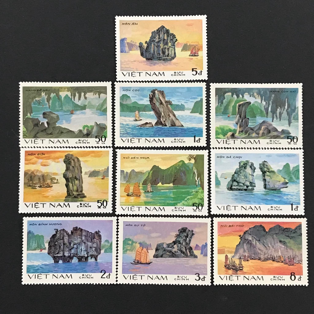 越南郵票 1984 世界文化遺產 下龍灣風光 -套票10全